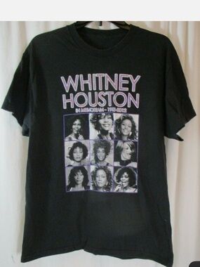 Whitney Houston Tribute Black Graphic Tee